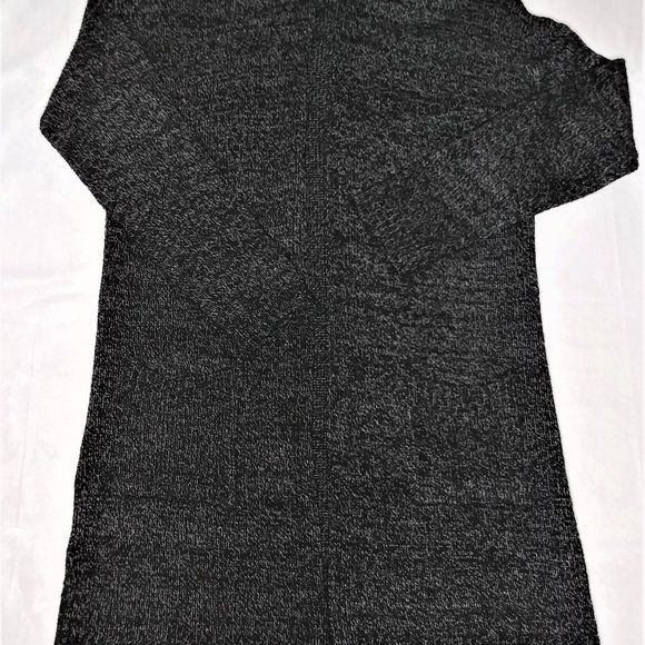 Charcoal Longish Knit Cardigan-Coat - Picture 2 of 3